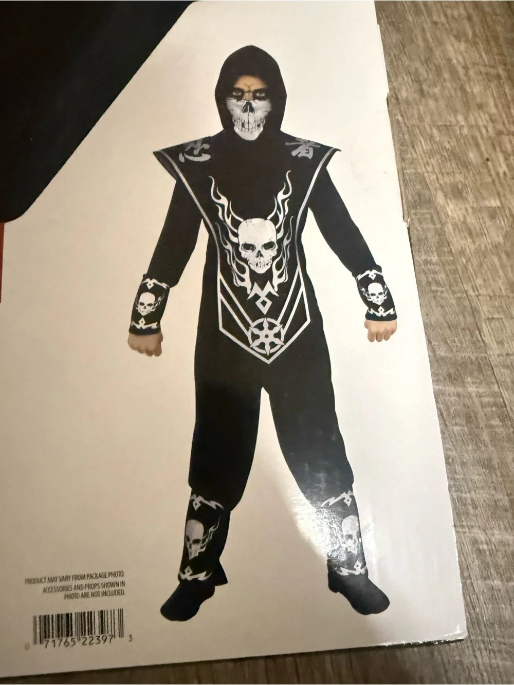 Boys' Black Skull Ninja Costume - Size M (8)